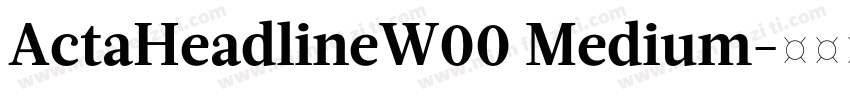 ActaHeadlineW00 Medium字体转换